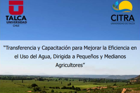 “Transferencia y la capacitación para mejorar la eficiencia en el uso del agua para pequeños agricultores”